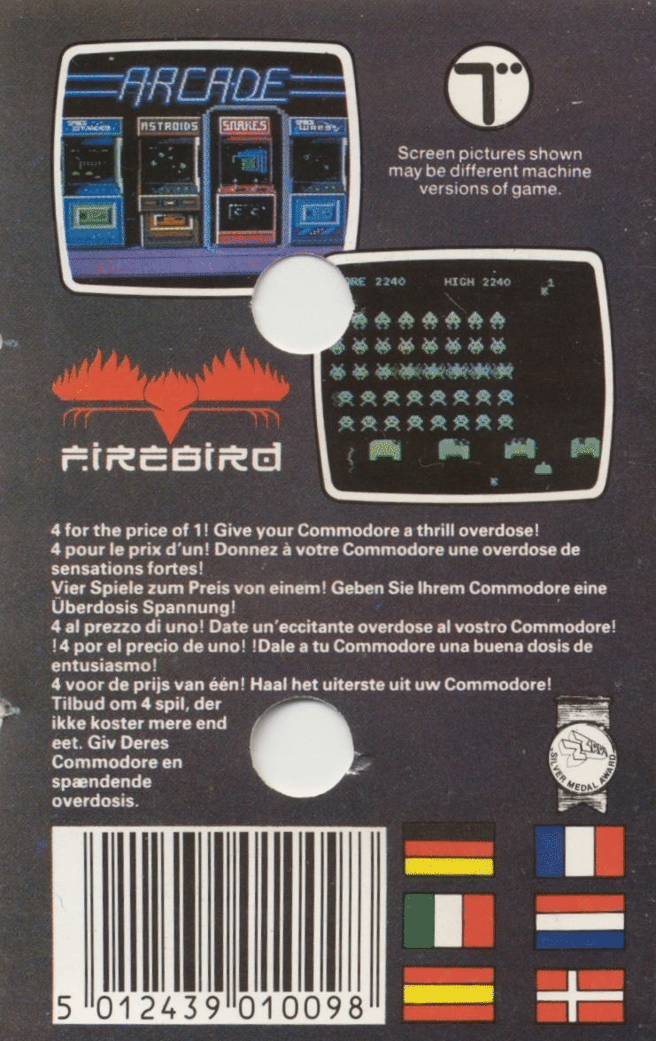 Arcade Classics box art for Commodore 64